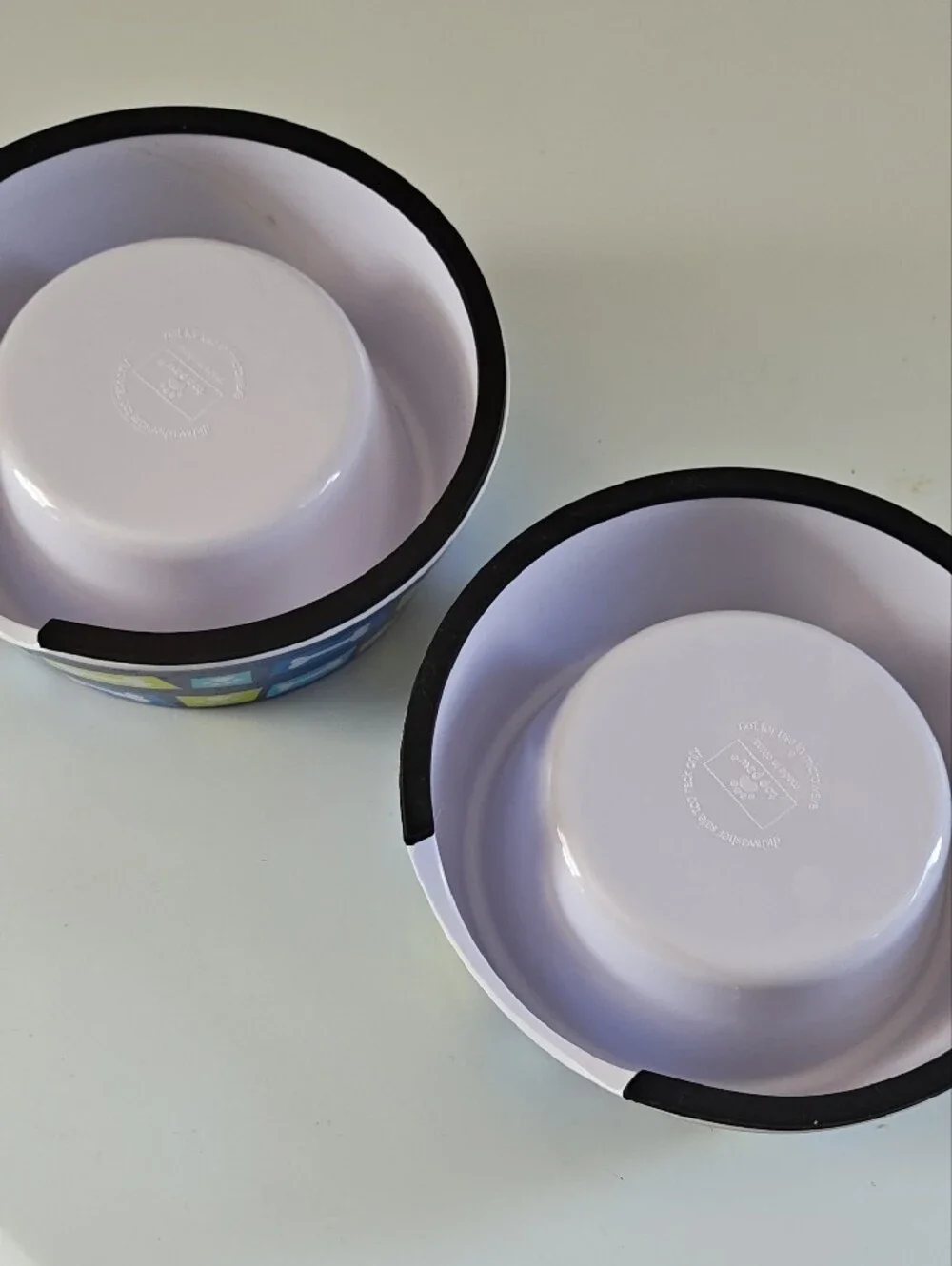 Blue Paw Print Plastic Pet Bowl